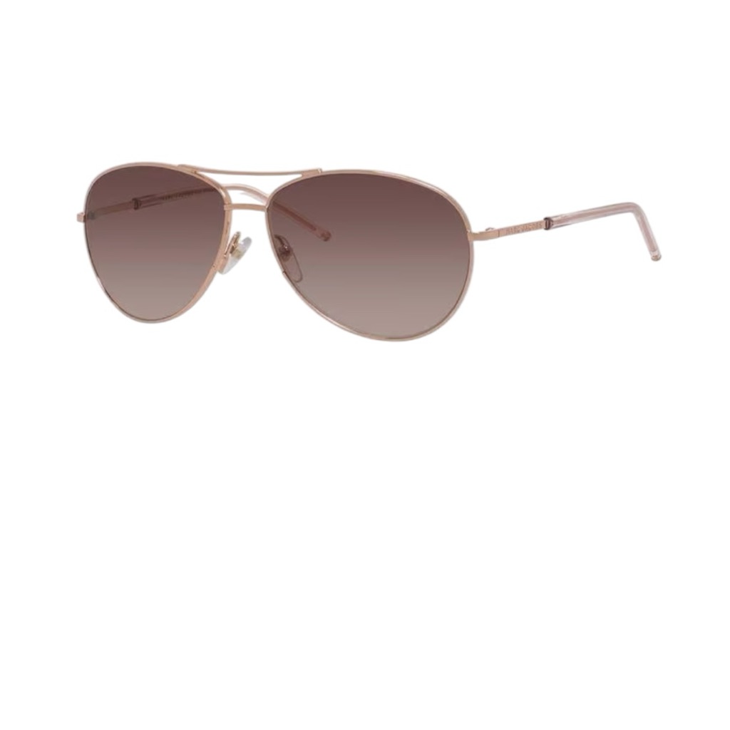 Marc Jacobs Marc 59 Rose Gold Brown Aviator Sunglasses With Case